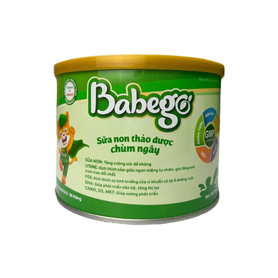 Sữa non thảo dược chùm ngây Babego – 100% sữa non từ Hoa Kỳ ( Nắp Vàng)